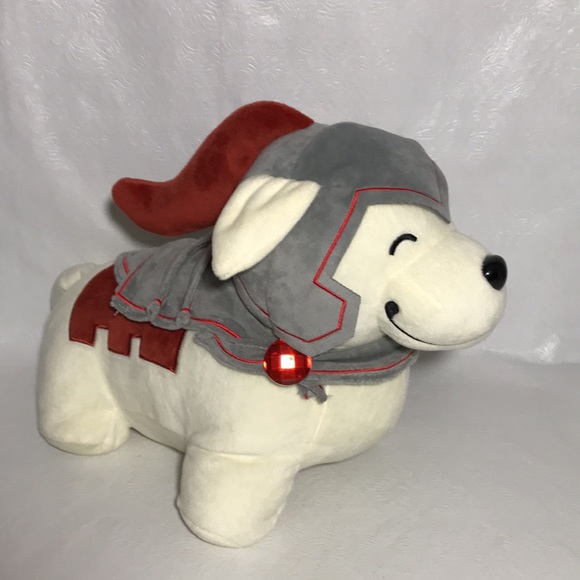 The Yetee Wargroove Caesar Dog Plush Toy Cream Color with Costume - Picture 2 of 9